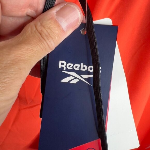 Reebok Men's Regular-Fit Moisture-Wicking 9" Woven Drawstring Shorts Orange 2XL - Picture 3 of 9